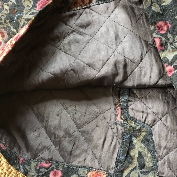 Essenze Designer Italy 42 XS floral quilted pencil straight skirt cottagecore - Picture 8 of 10